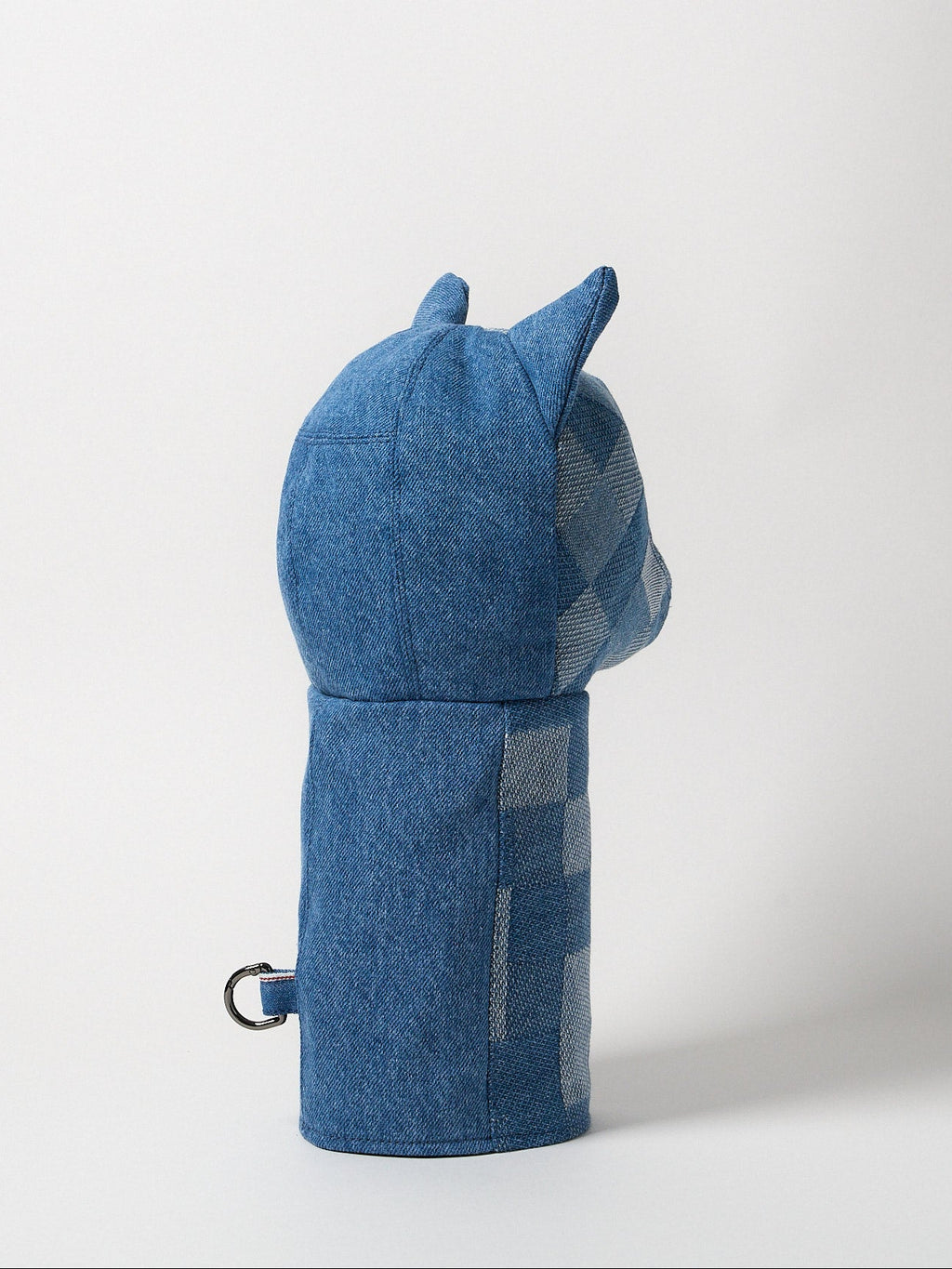Vie Athletica Checkered Japanese denim driver head cover, back view