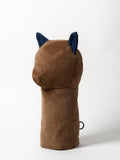 Vie Athletica Brown Corduroy Driver headcover, profile view, 100% cotton
