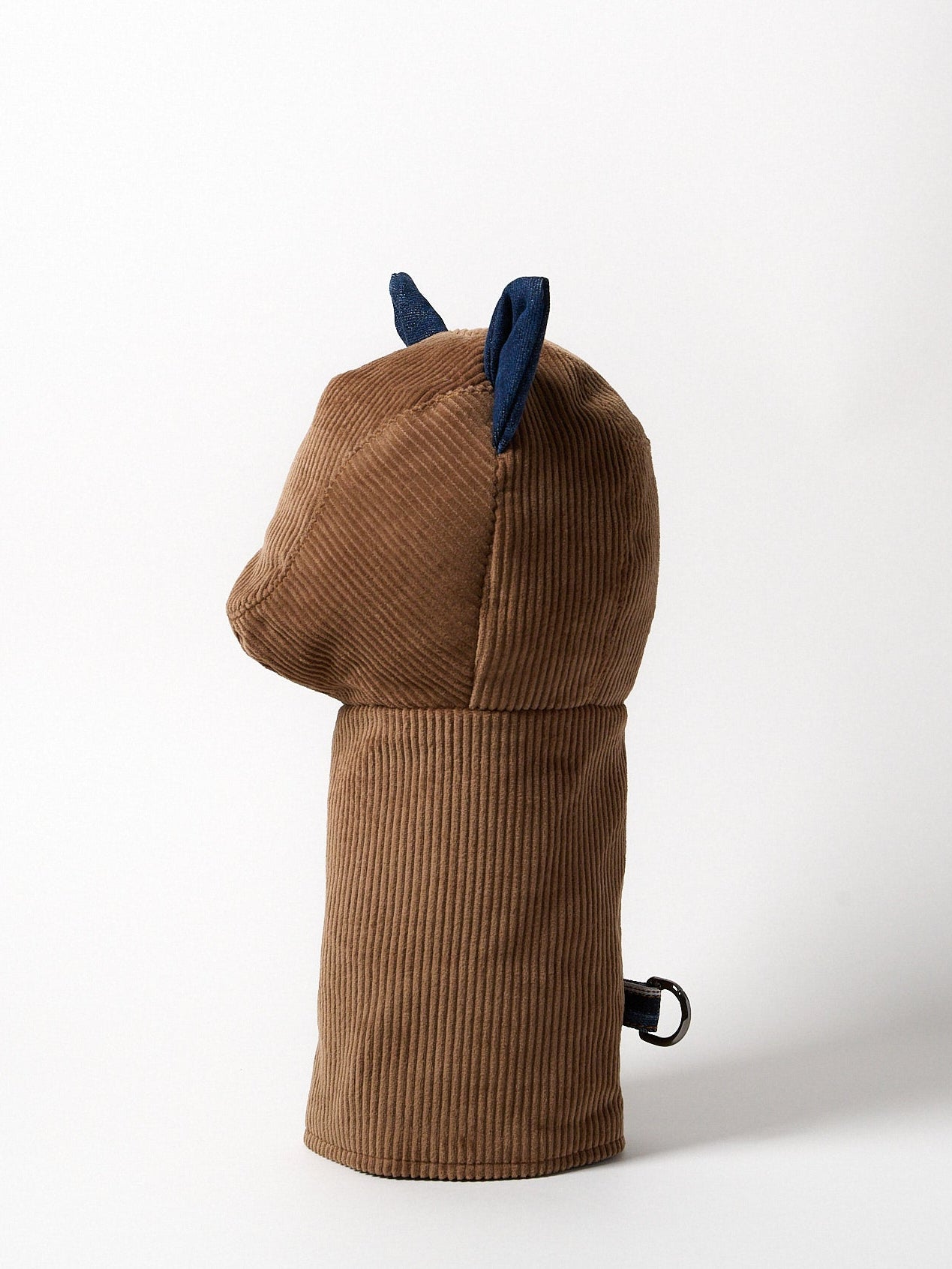 Vie Athletica Brown Corduroy Driver headcover, profile view, 100% cotton