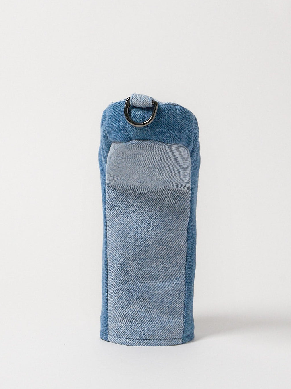 Diamond topstitch fairway wood headcover back view, light blue Japanese denim