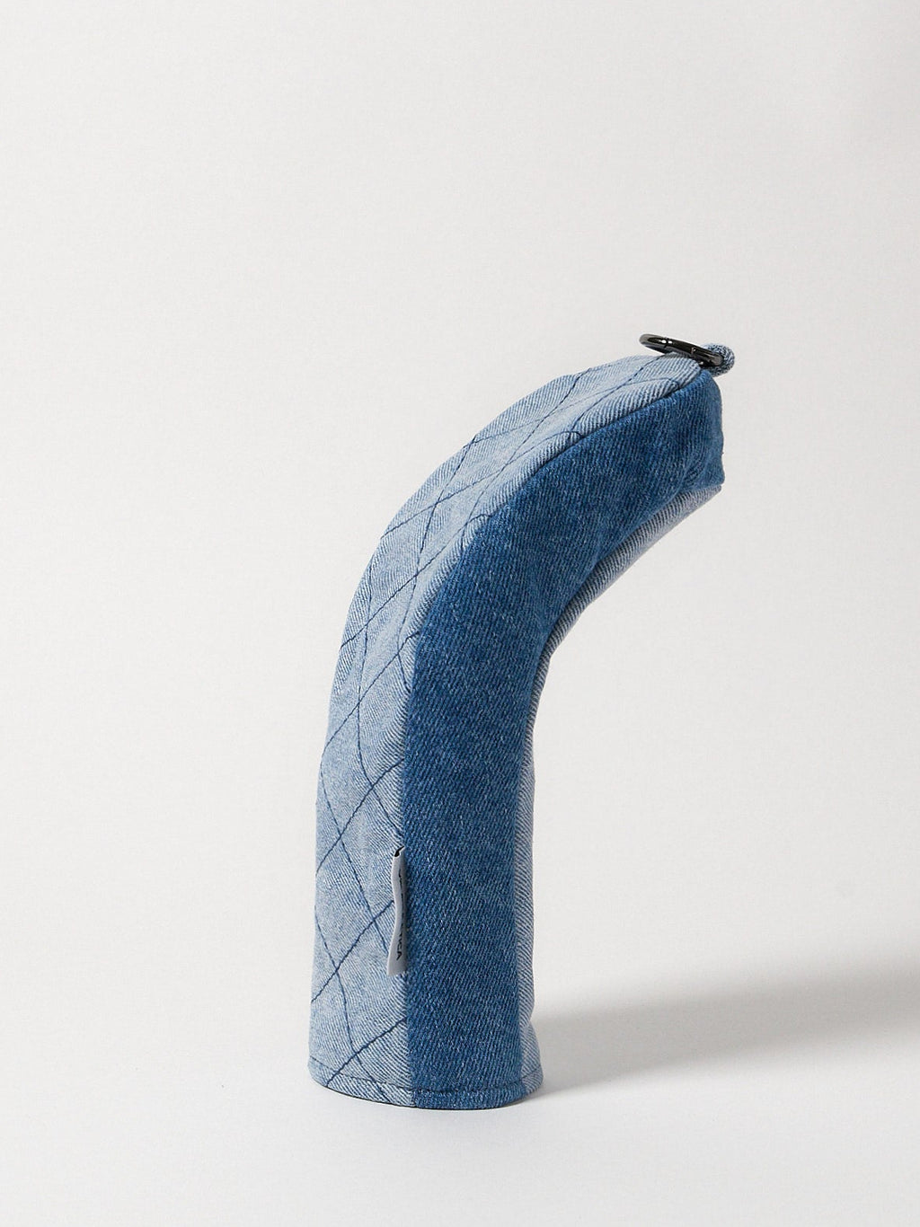 Diamond topstitch fairway wood headcover profileview, light blue Japanese denim