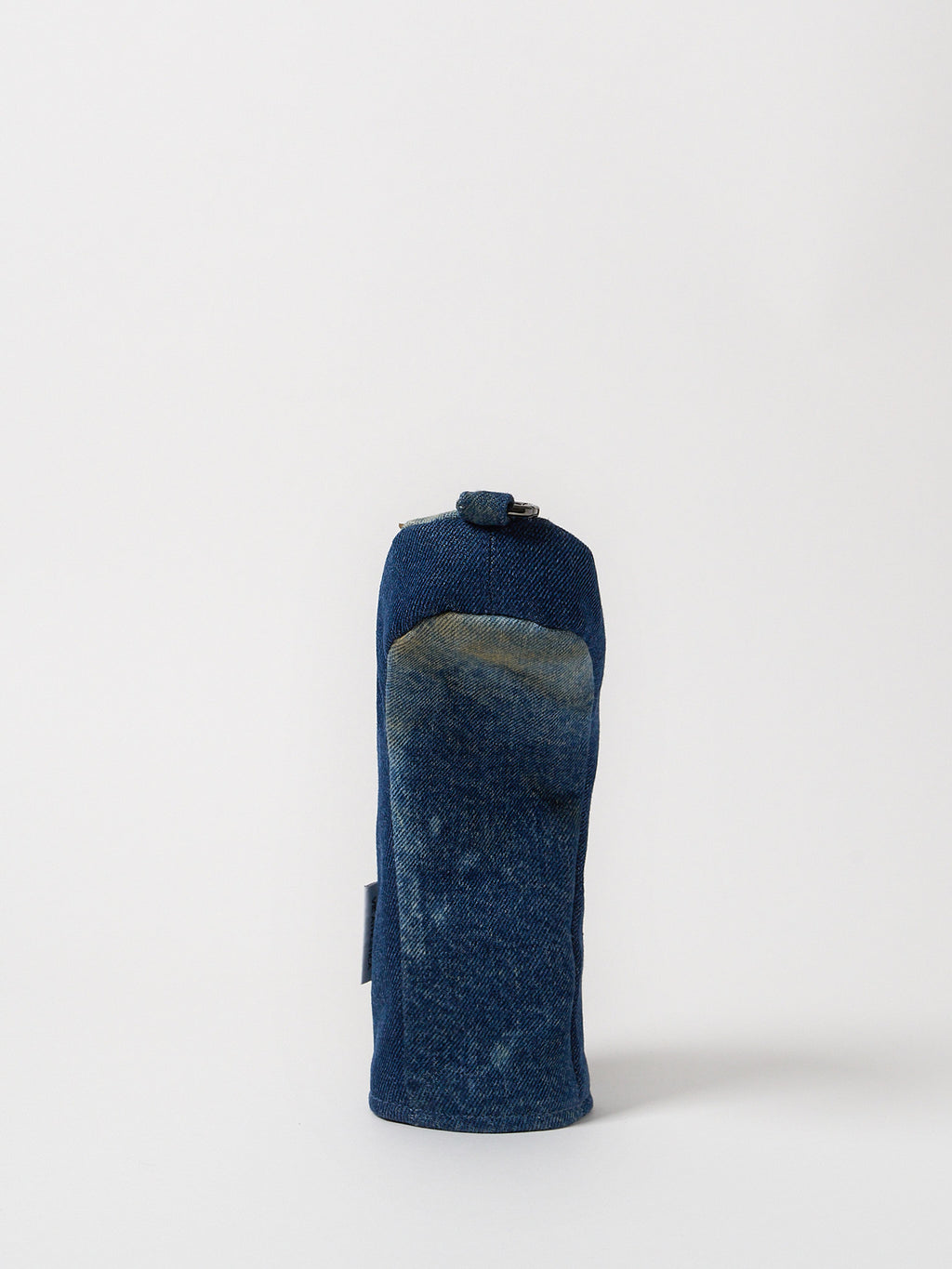leather star on denim fairway wood golf club cover – back view