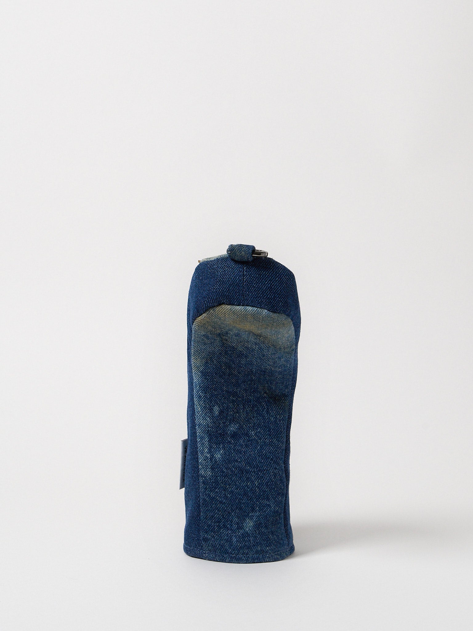 leather star on denim fairway wood golf club cover – back view