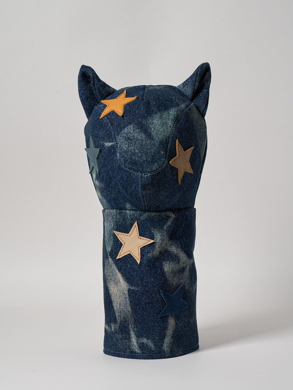 Vie Athletica Lumiere indigo denim driver headcover, font view