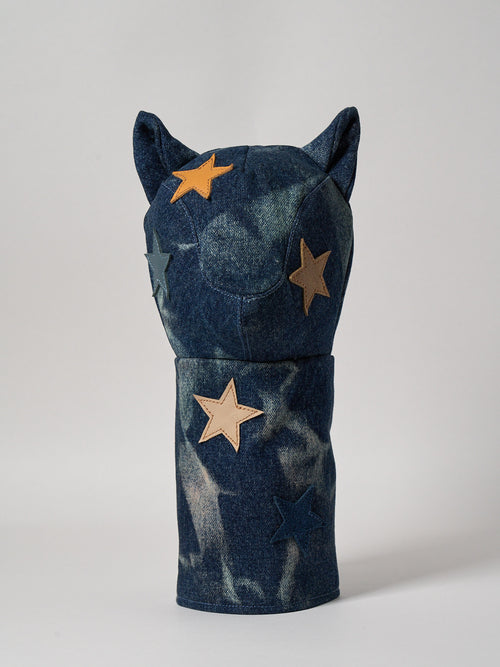 Vie Athletica Lumiere indigo denim driver headcover, font view