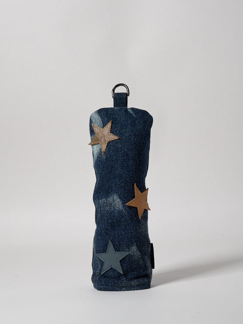 Vie Athletica Lumiere indigo denim hybrid golf club cover, front view