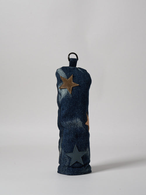 Vie Athletica Lumiere indigo denim hybrid golf club cover, side view