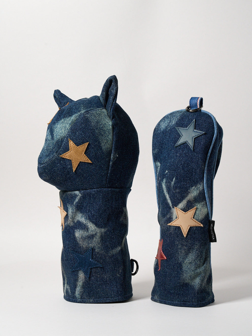 Vie Athletica Lumiere indigo denim golf head cover set