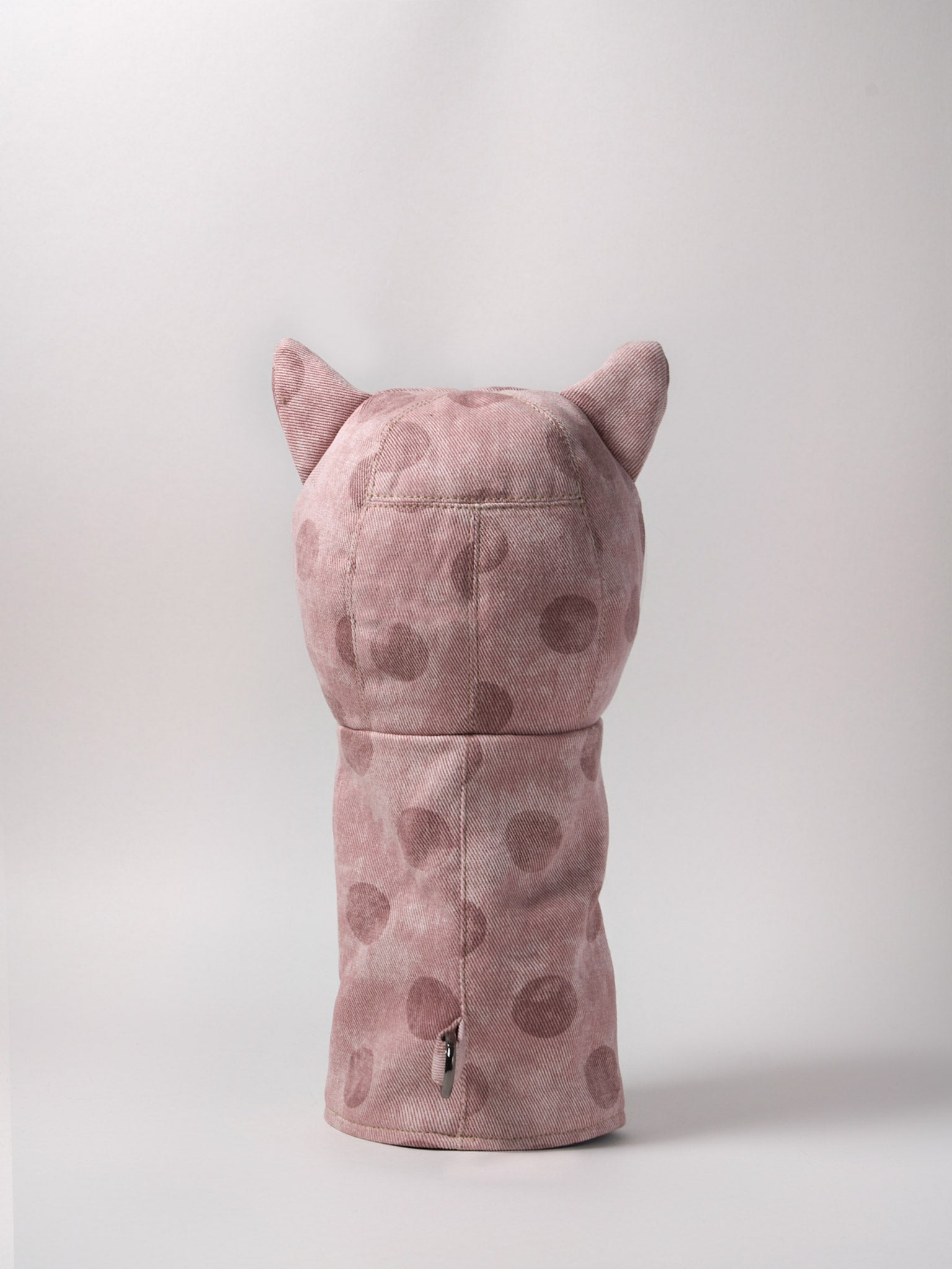 Pink Polka Dots Denim Driver Head Cover
