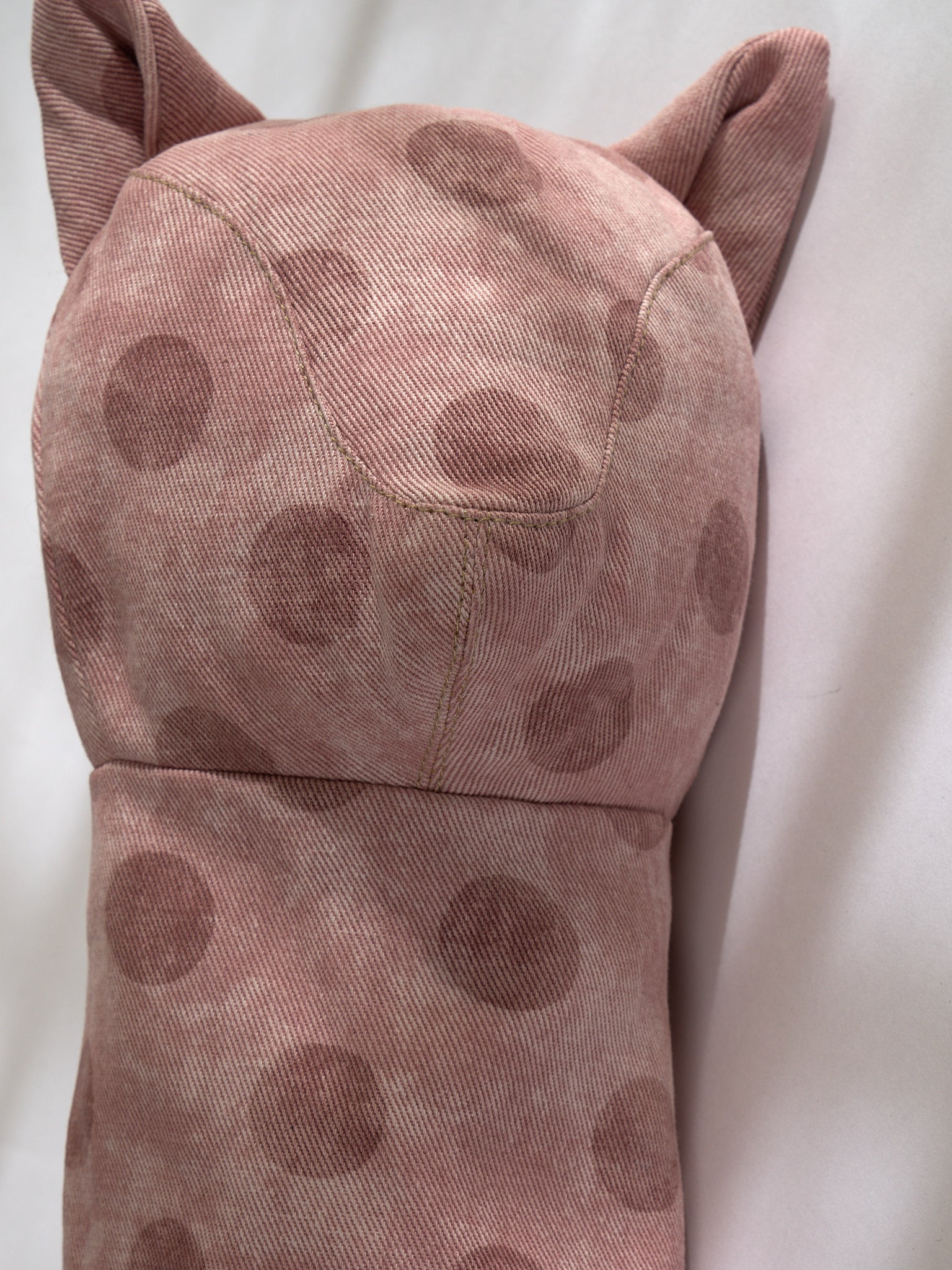 Pink Polka Dots Denim Driver Head Cover
