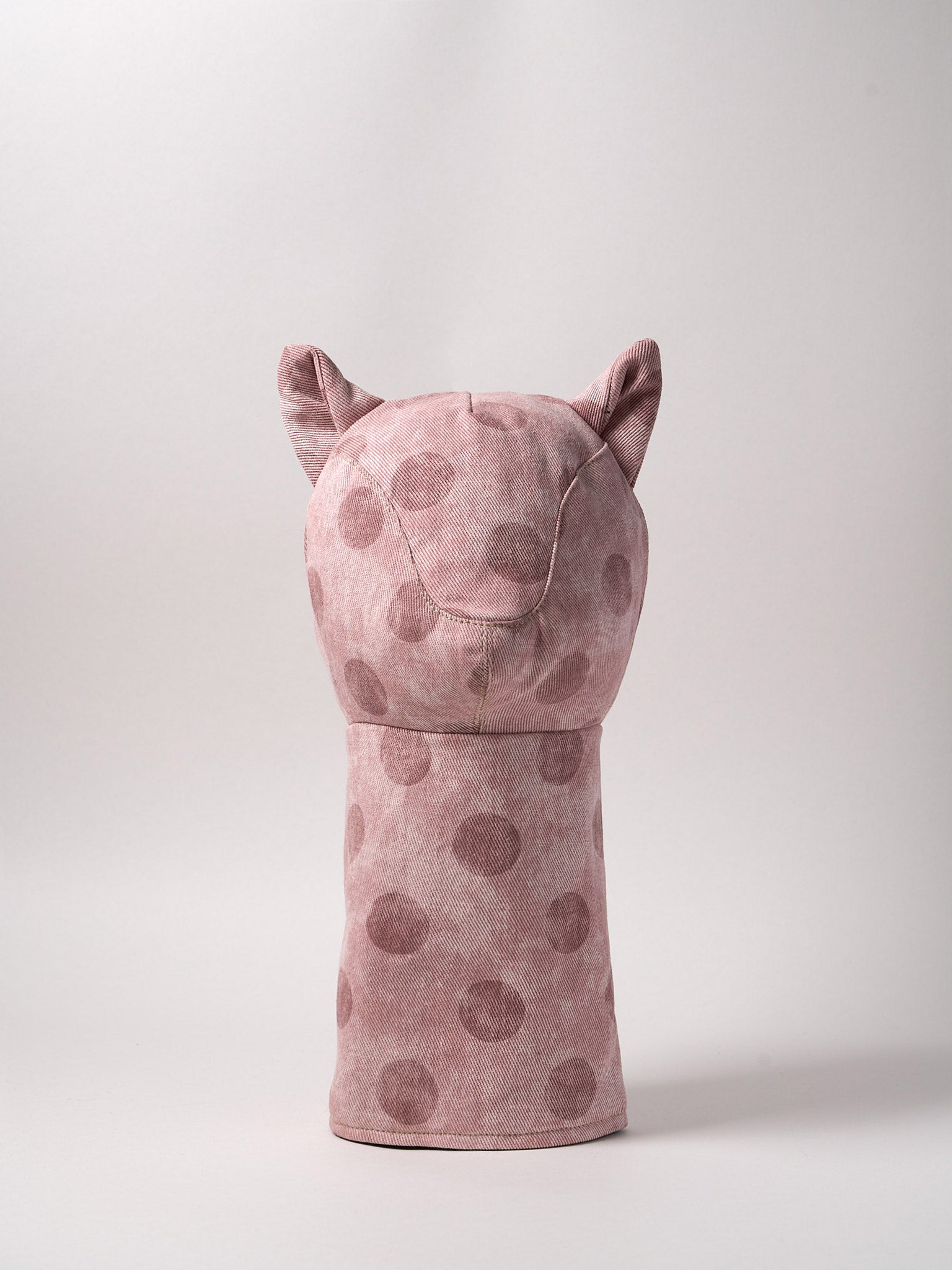 Pink Polka Dots Denim Driver Head Cover