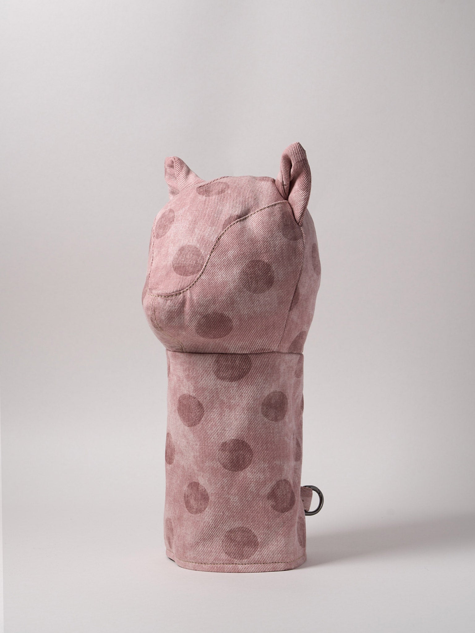 Pink Polka Dots Denim Driver Head Cover