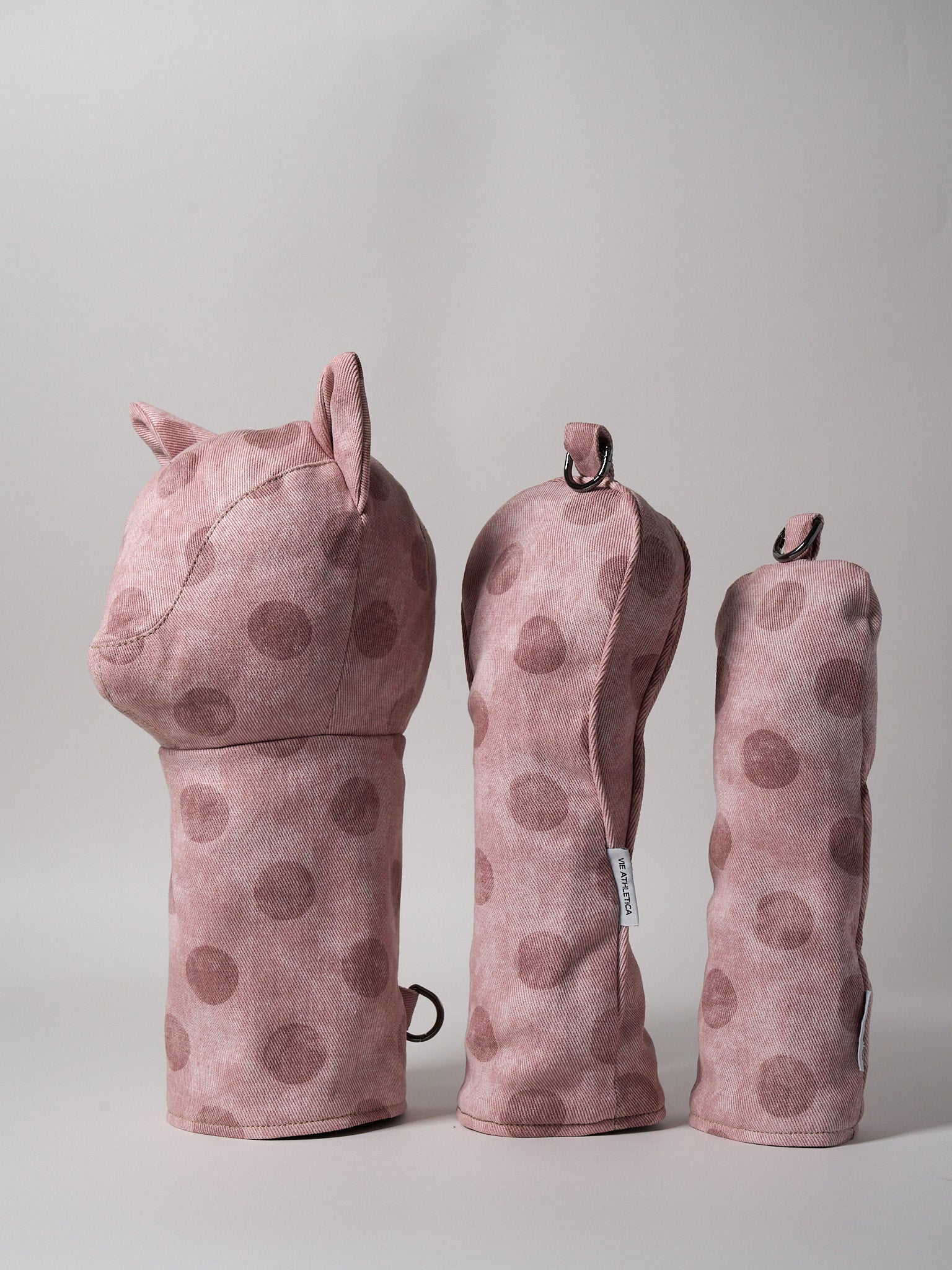 Pink Polka Dots Denim Hybrid Golf Club Cover
