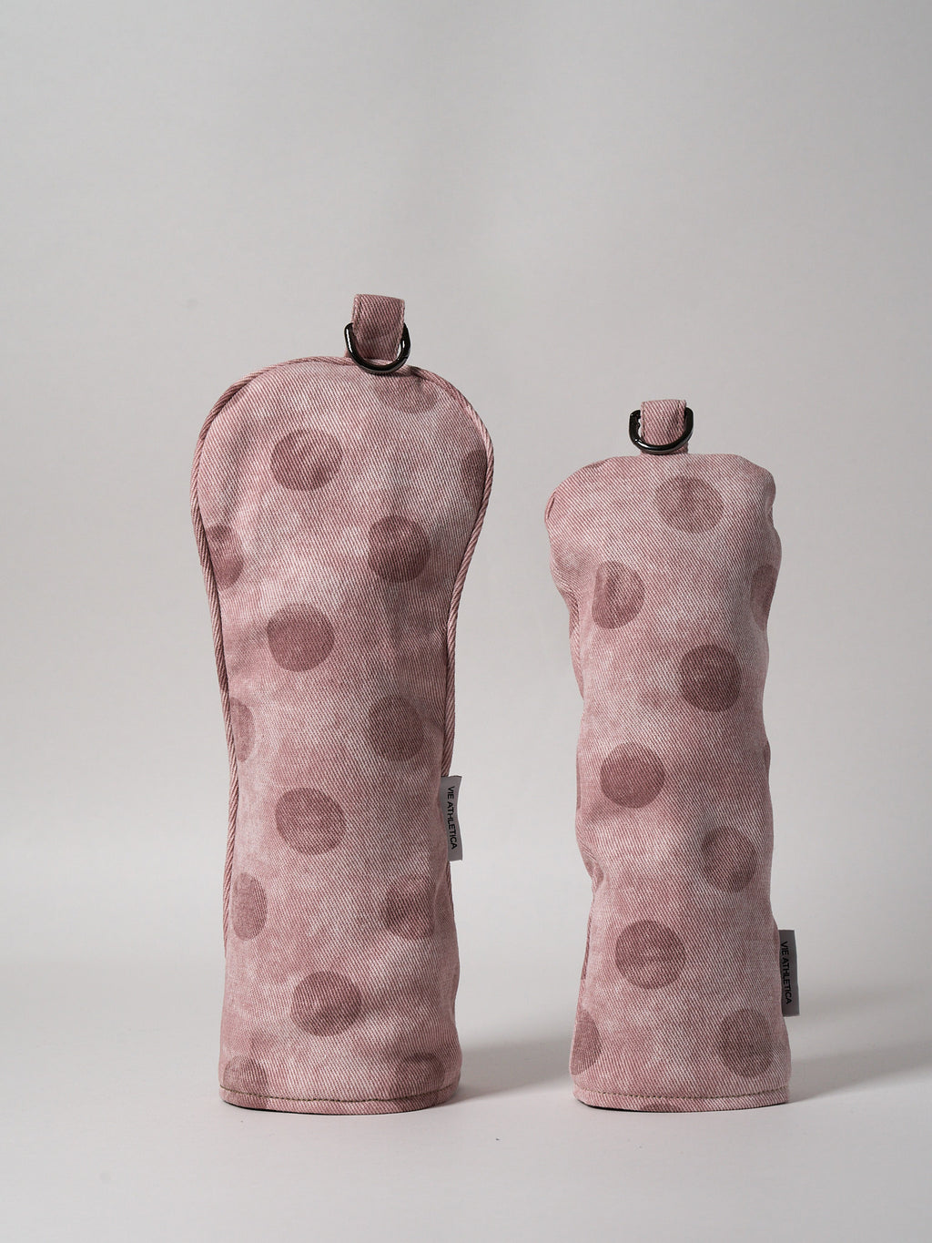 Pink Polka Dots Denim Fairway Wood Golf Club Cover