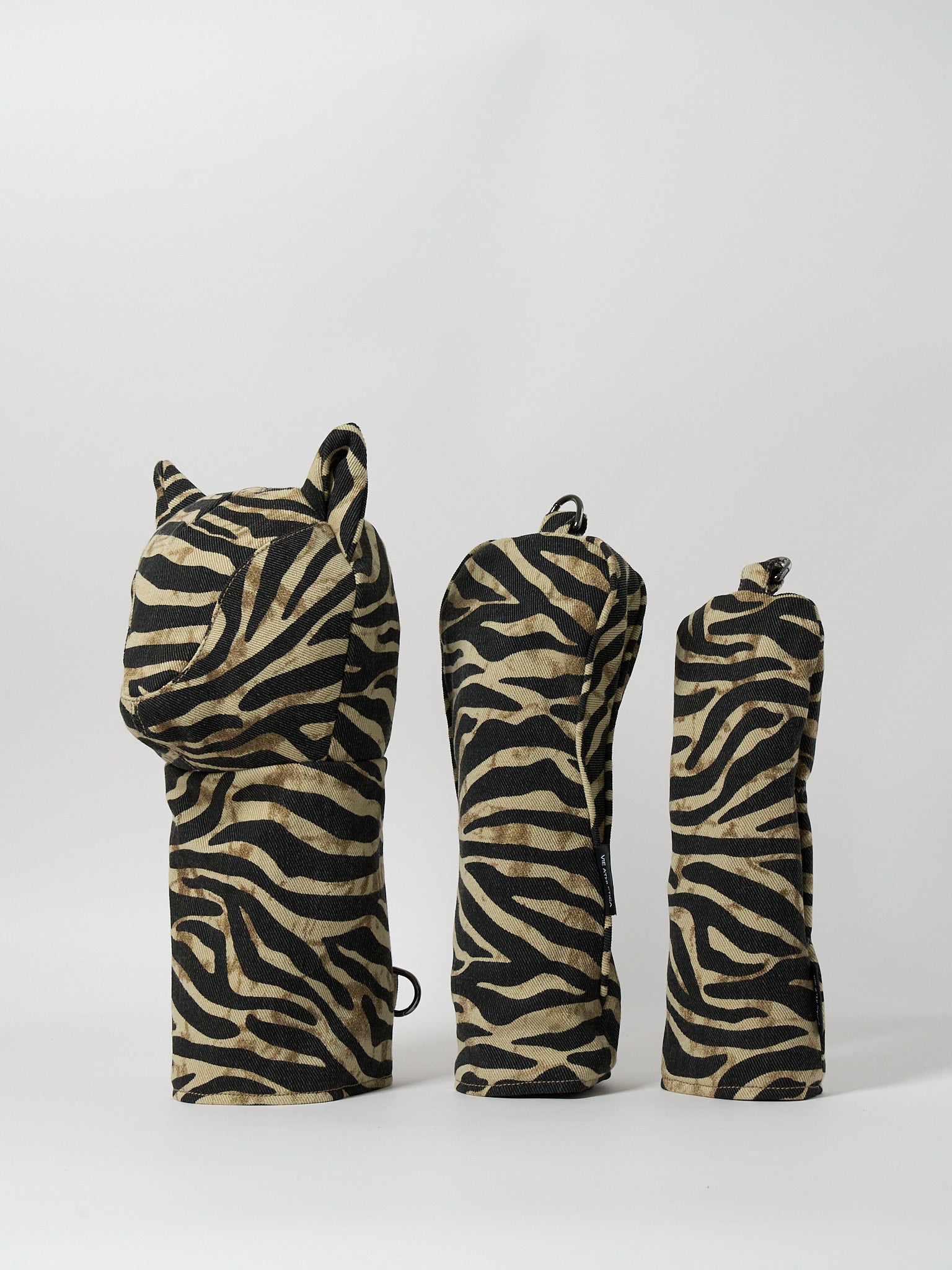 Vie Athletica rust zebra print denim golf club cover set