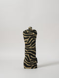 Vie Athletica rust zebra print denim hybrid golf club cover, front view