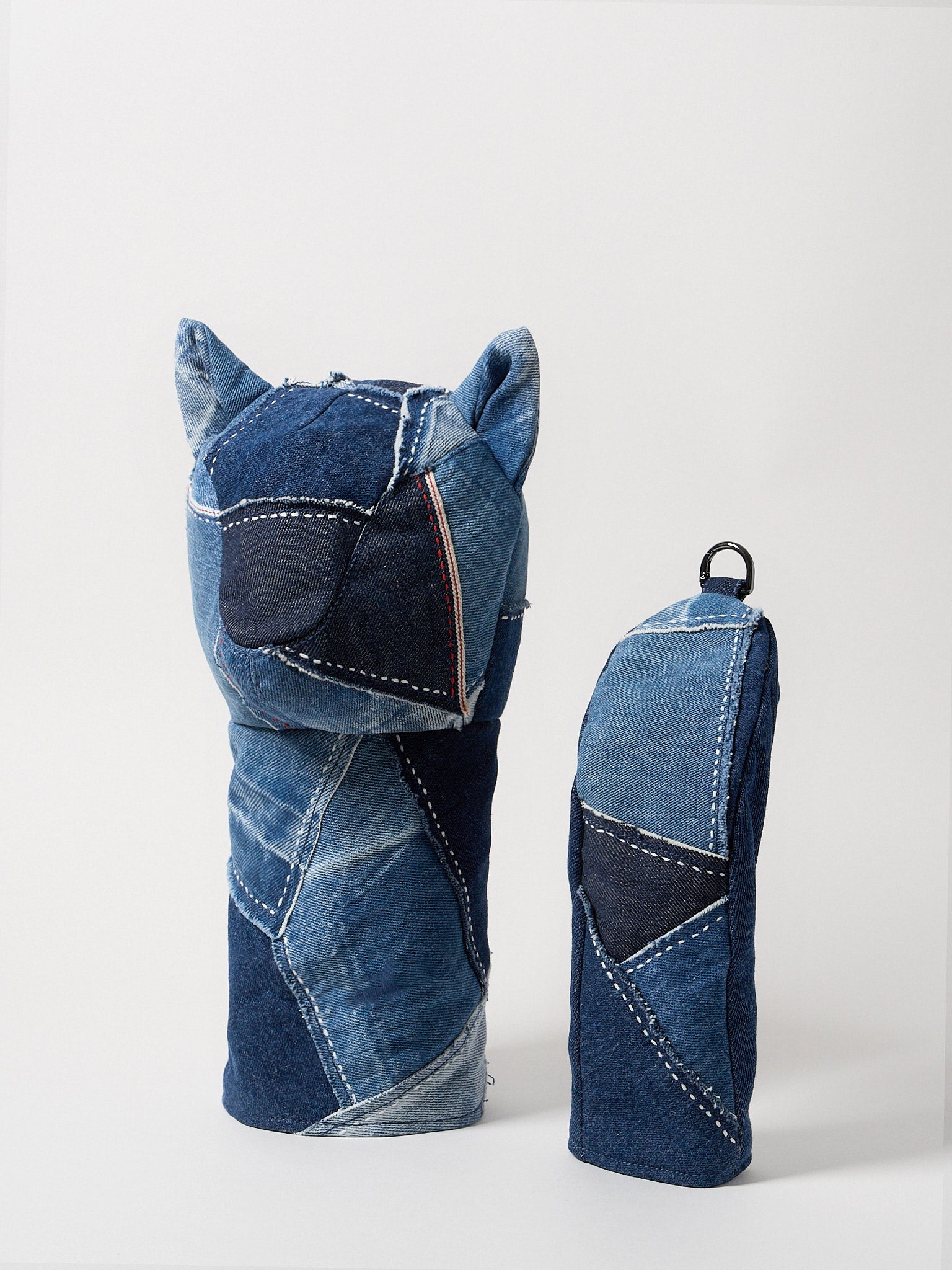 Vie Athletica Sashiko Japanese denim driver head cover and fairwaywood head cover