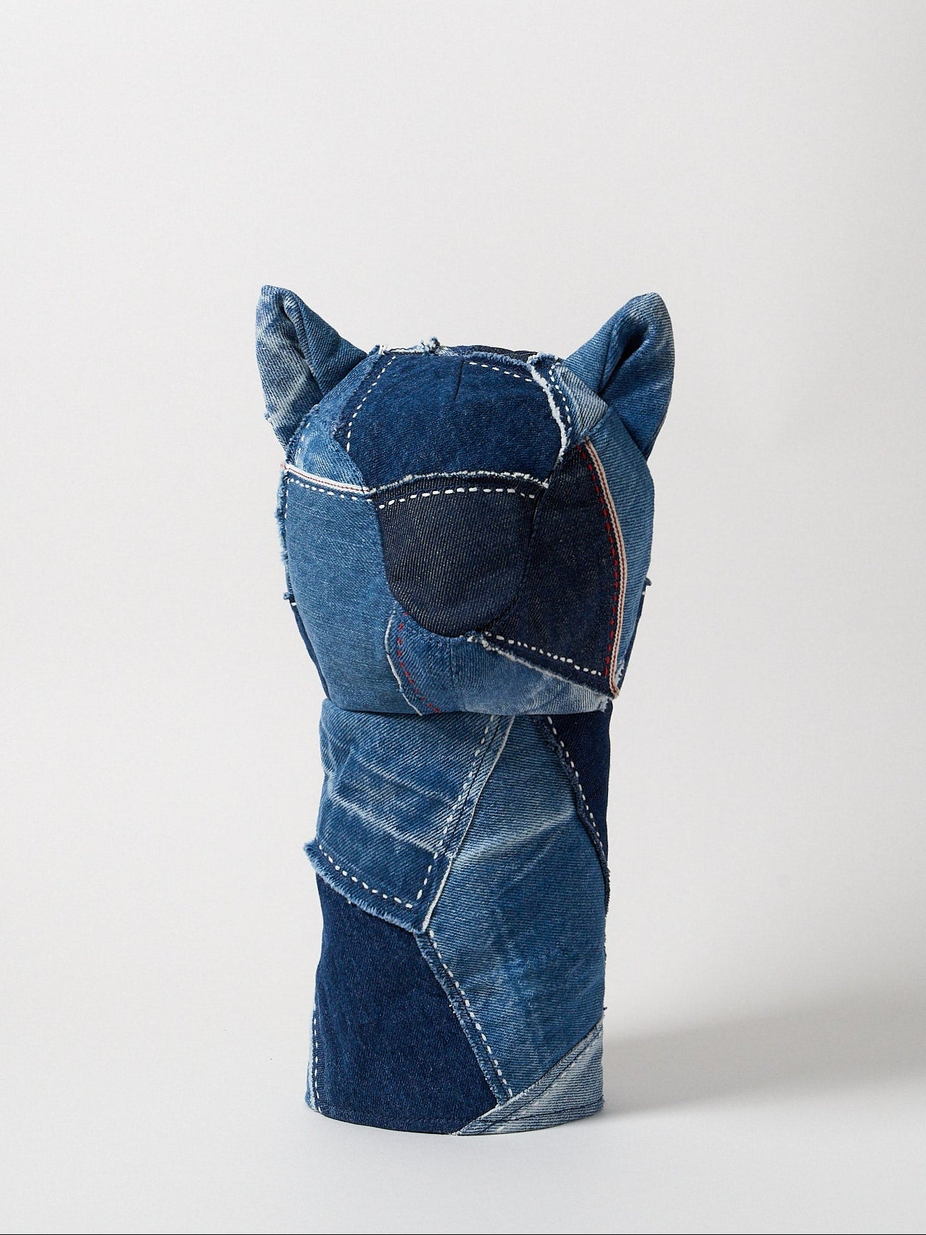 Vie Athletica Sashiko Japanese denim driver head cover, front view