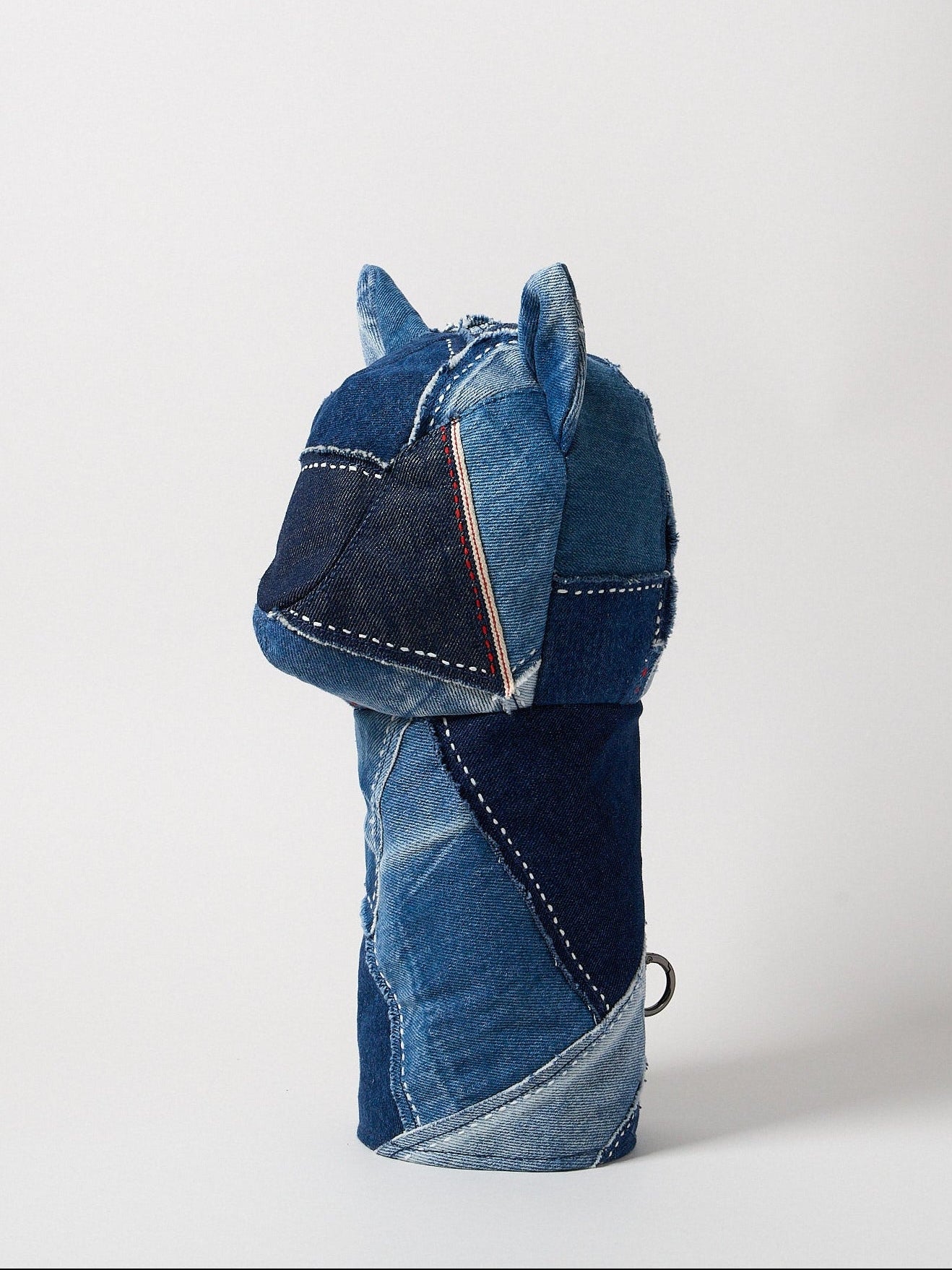 Vie Athletica Sashiko Japanese denim driver head cover, side view