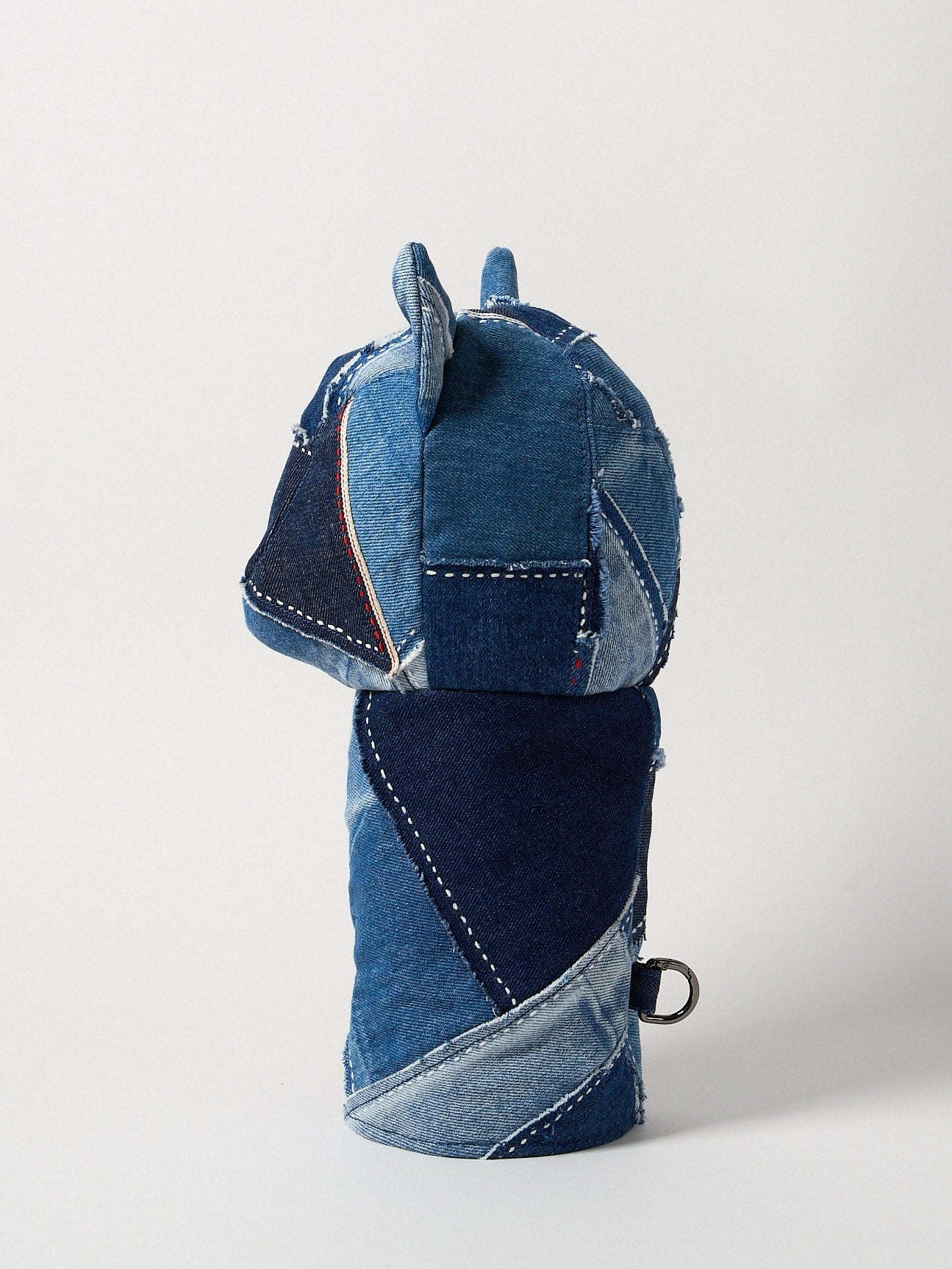  Vie Athletica Sashiko Japanese denim driver head cover, side view