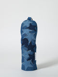 Handmade indigo denim hybrid golf club headcover featuring star patchwork-front