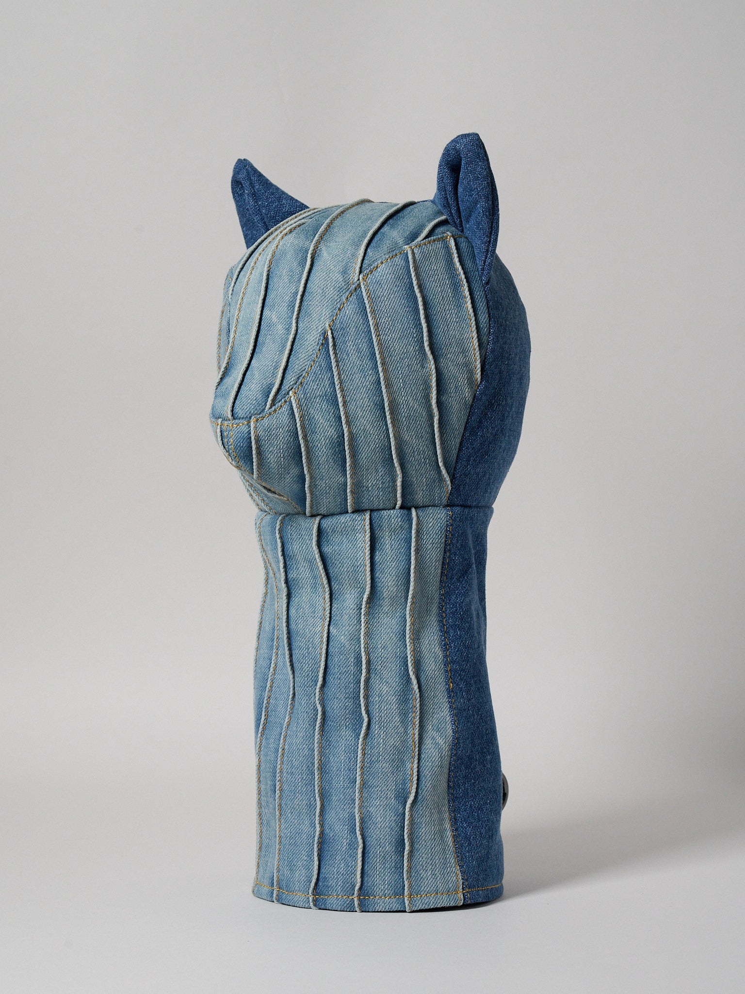 Striped Denim Driver Head Cover