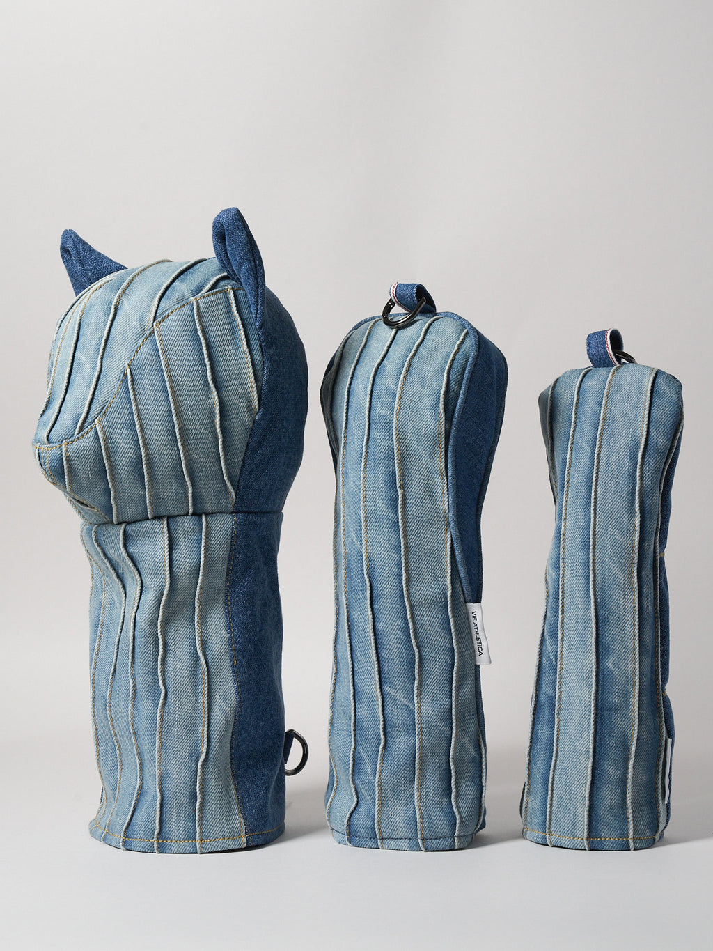 Vie Athletica striped denim golf club cover set