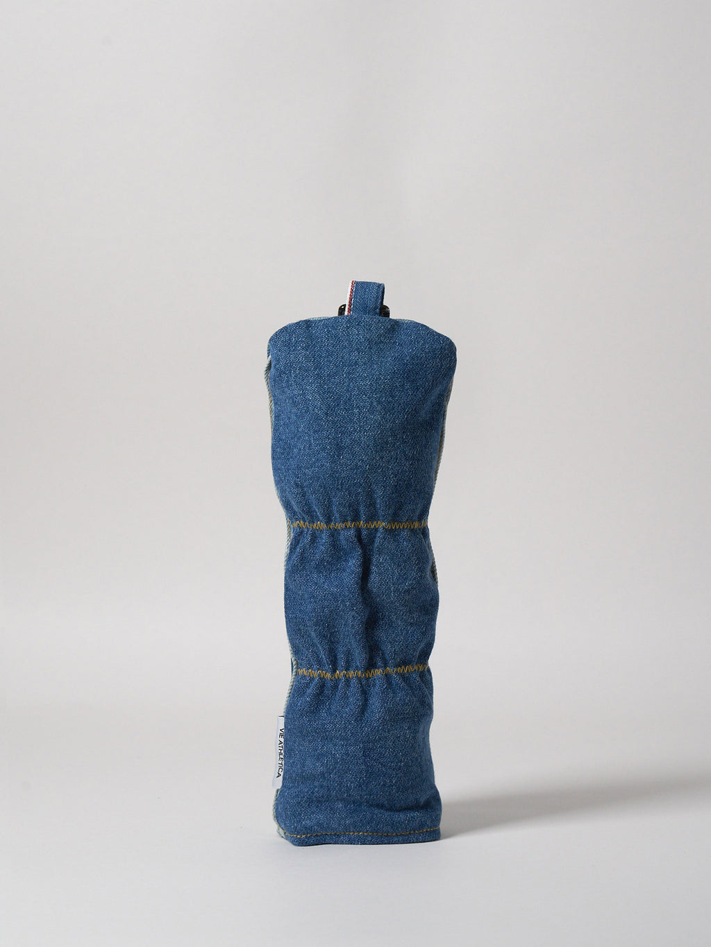 Vie Athletica striped denim hybrid golf club cover, back view
