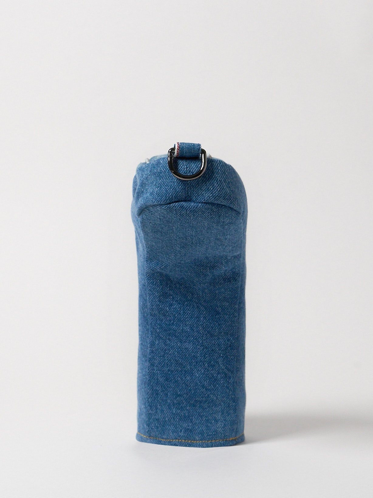 striped denim fairway wood golf club cover – back view, durable golf headcover for woods