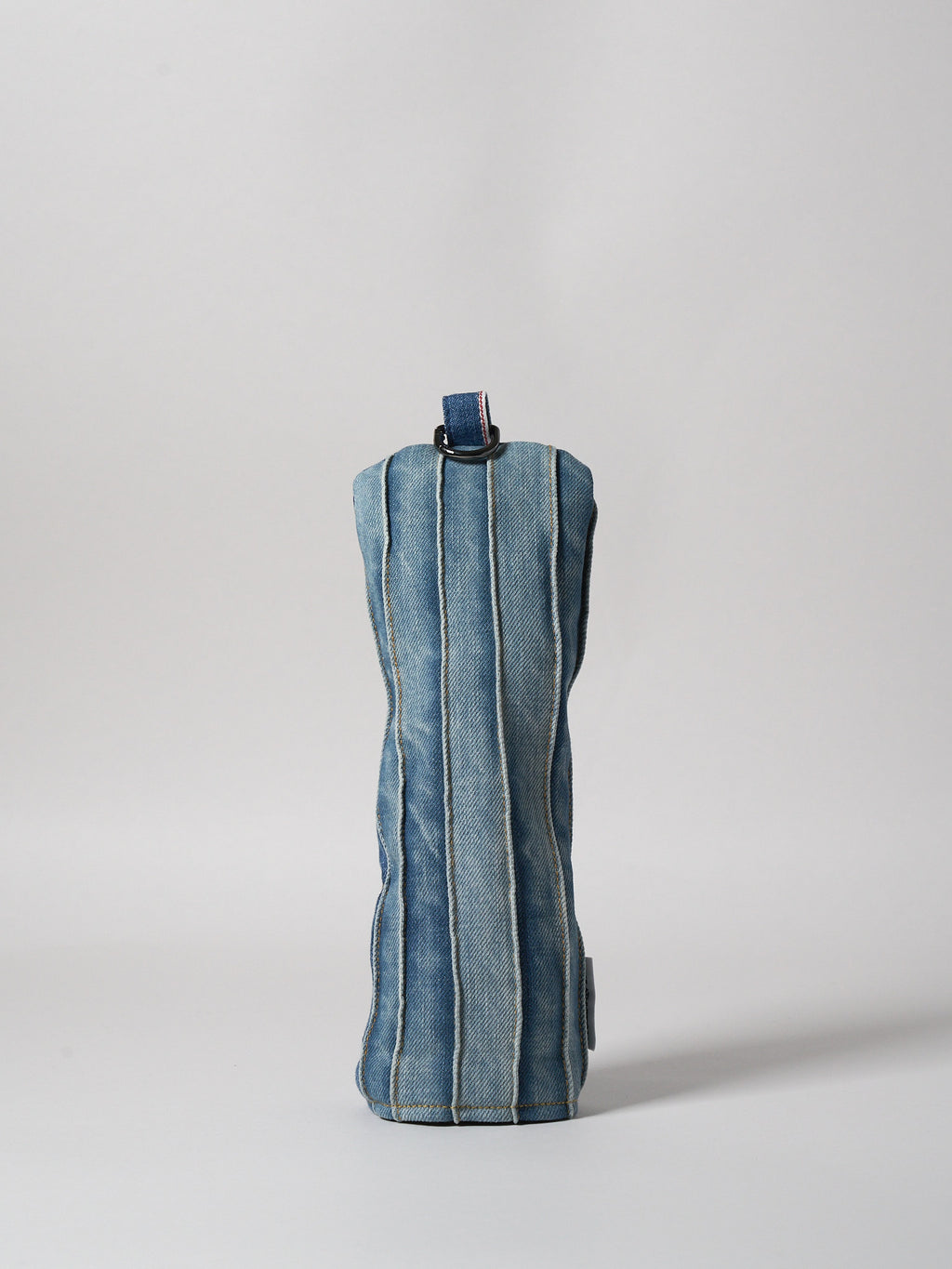 Vie Athletica striped denim hybrid golf club cover, front view