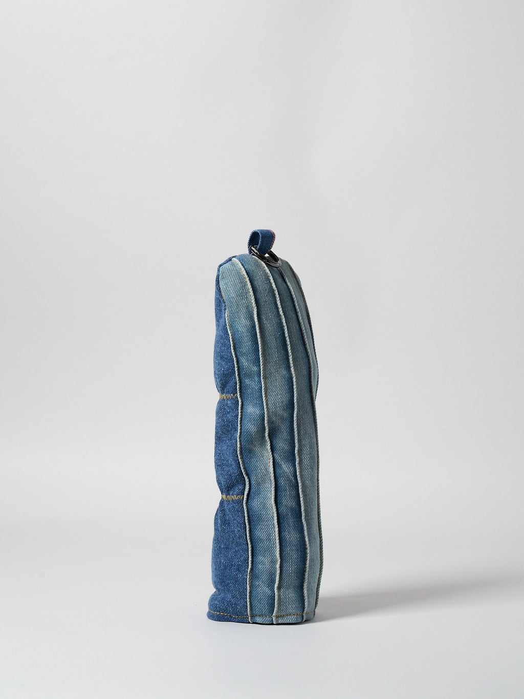 Vie Athletica striped denim hybrid golf club cover, side view