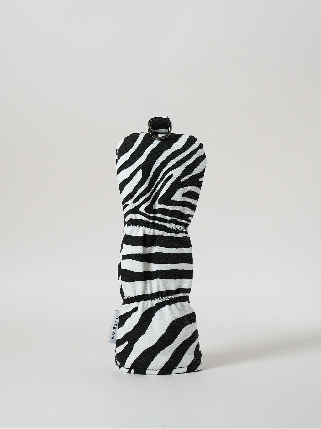 Vie Athletica zebra print denim hybrid golf club headcover, back view