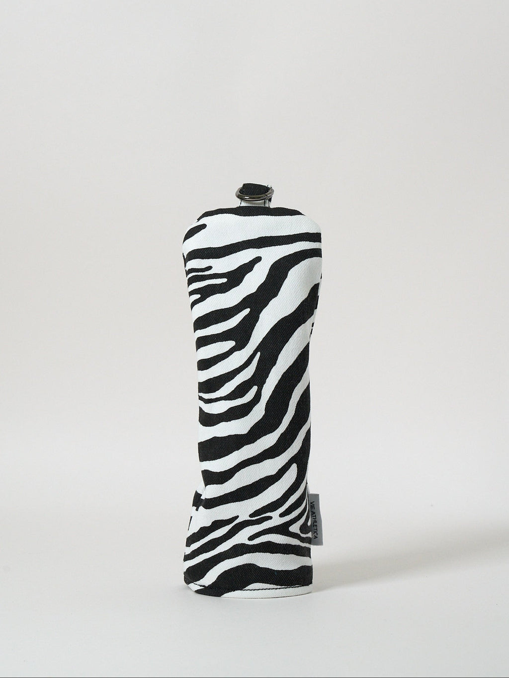  Vie Athletica zebra print denim hybrid golf club headcover, front view