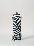  Vie Athletica zebra print denim hybrid golf club headcover, front view